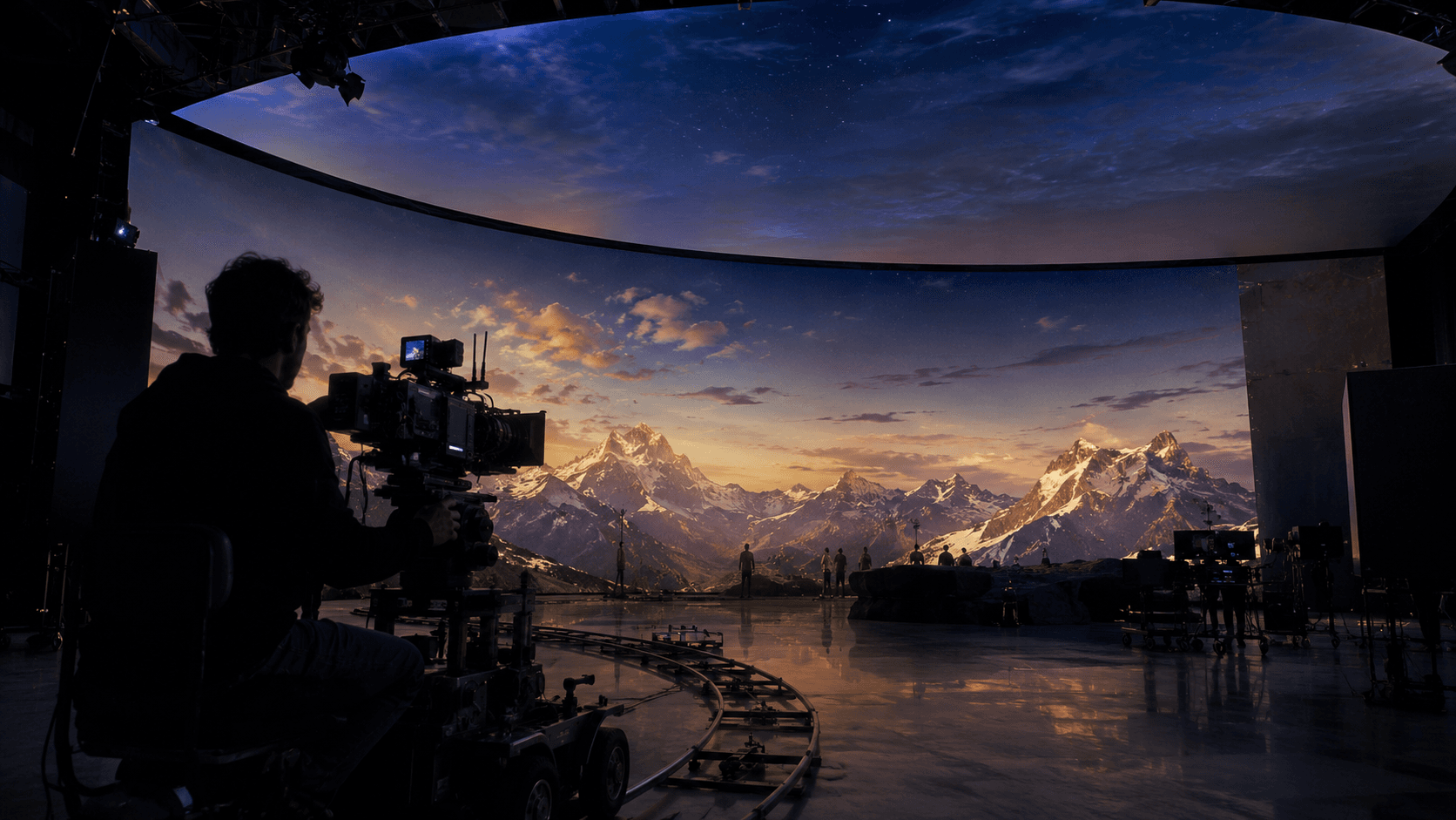 LED volume virtual production