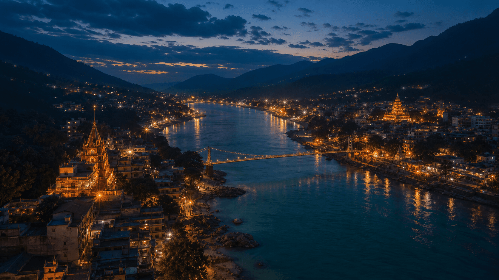 Rishikesh aerial — Uttarakhand