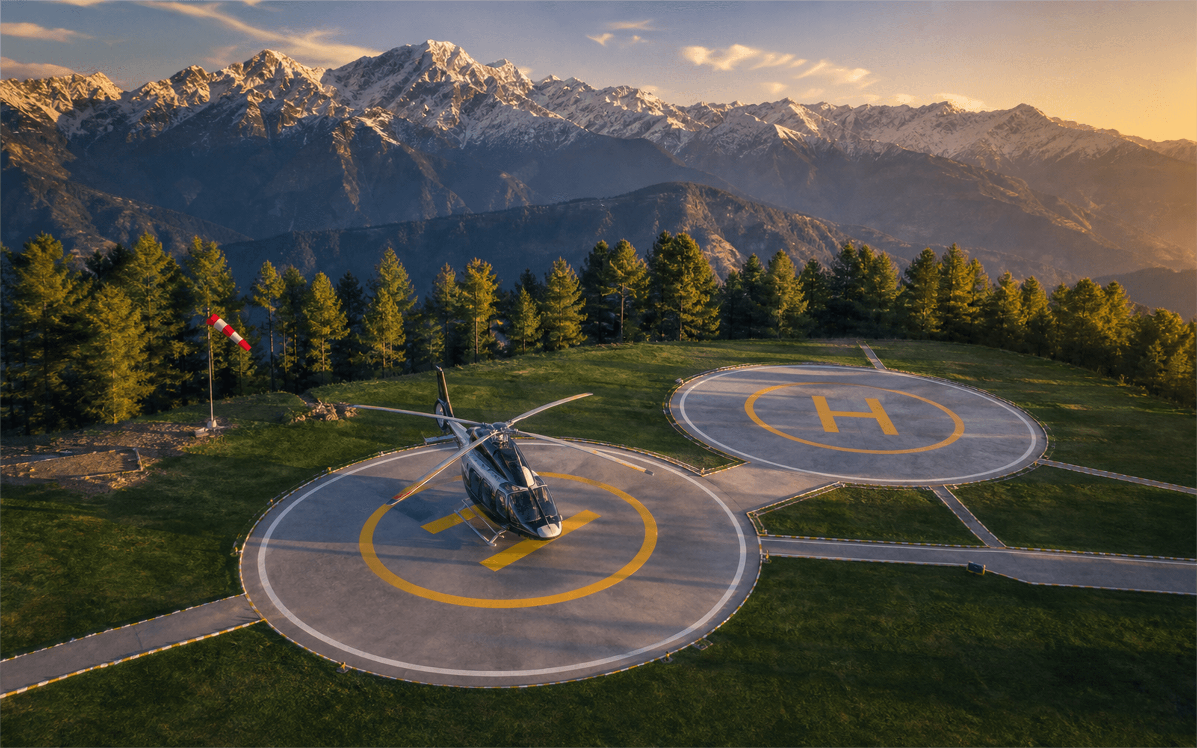 DBFC helipad — aerial gateway